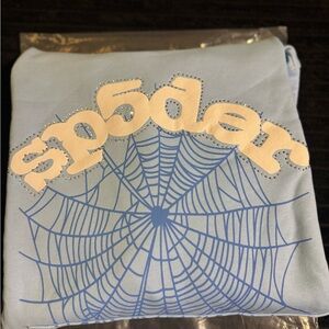 Spyder Sky Blue Hoodie with Graphic designs